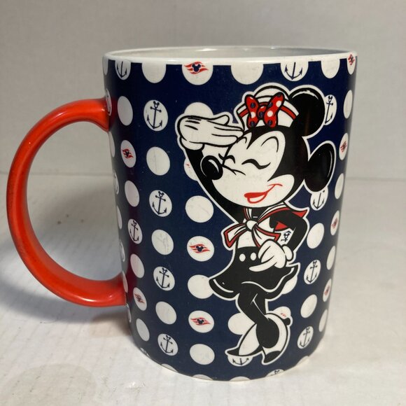 Vintage Disney Cruise Line DCL Minnie Mouse Ceramic Coffee Mug Cup Sailor Ahoy - Picture 3 of 14